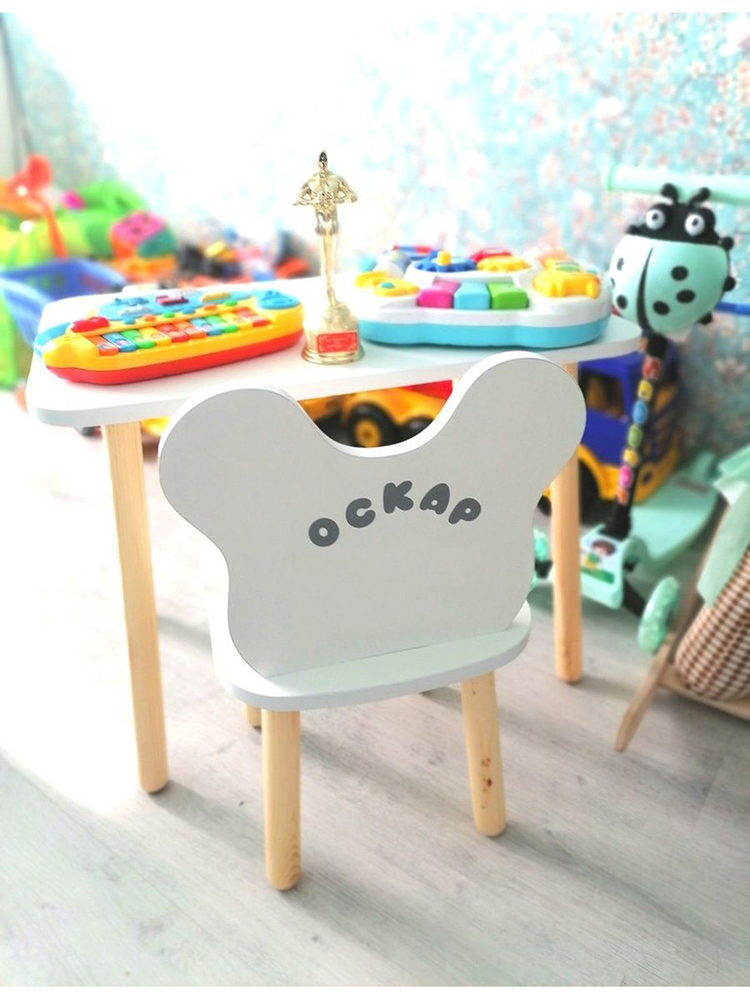 Детский DIMDOMkids стол классика и стул мишка - фото 11