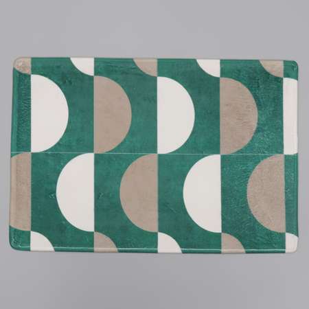 Коврик Доляна для дома «Сфера» 40×60 см цвет зелёно-бежевый