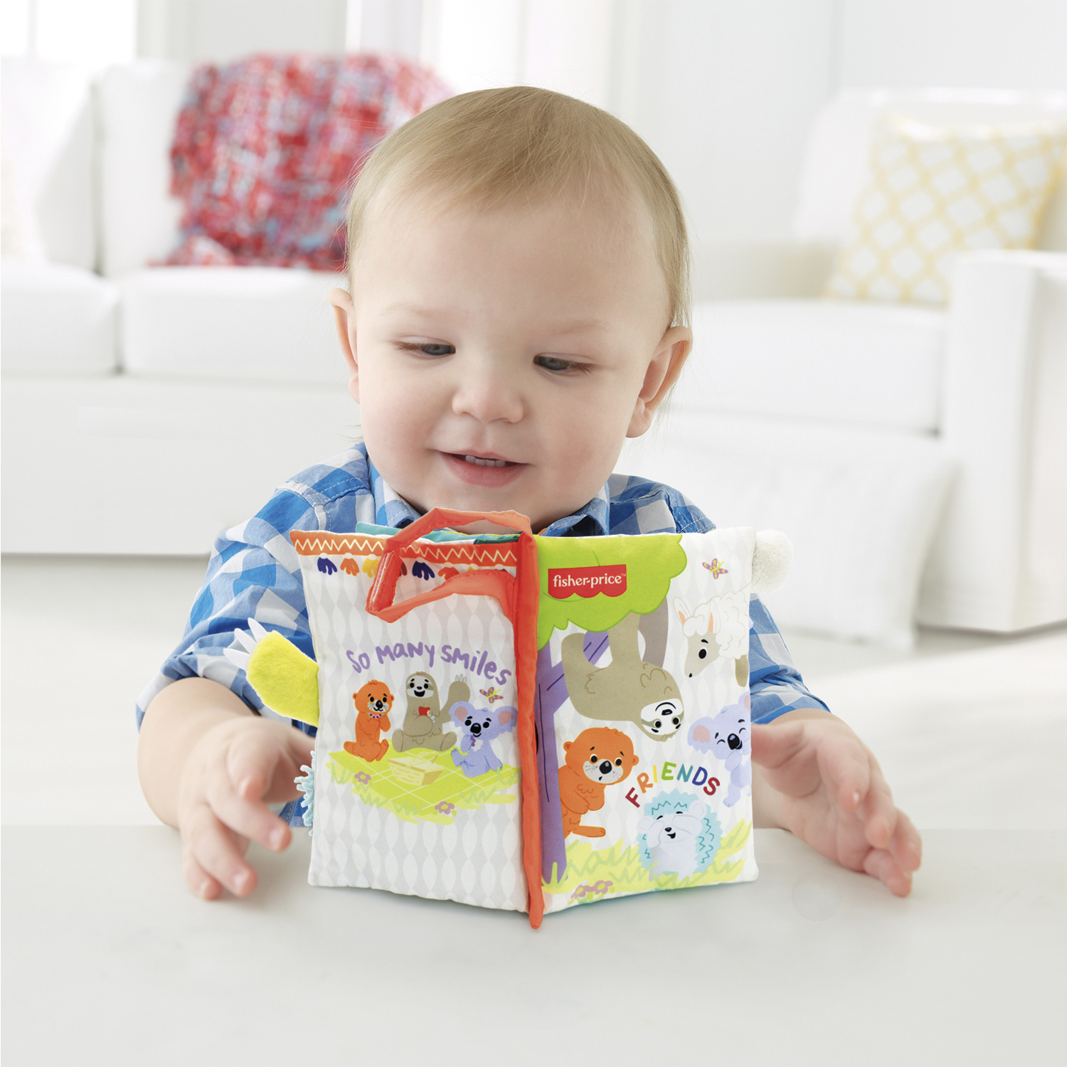 Книжка-игрушка FISHER PRICE тактильная с шуршалкой Друзья - фото 10