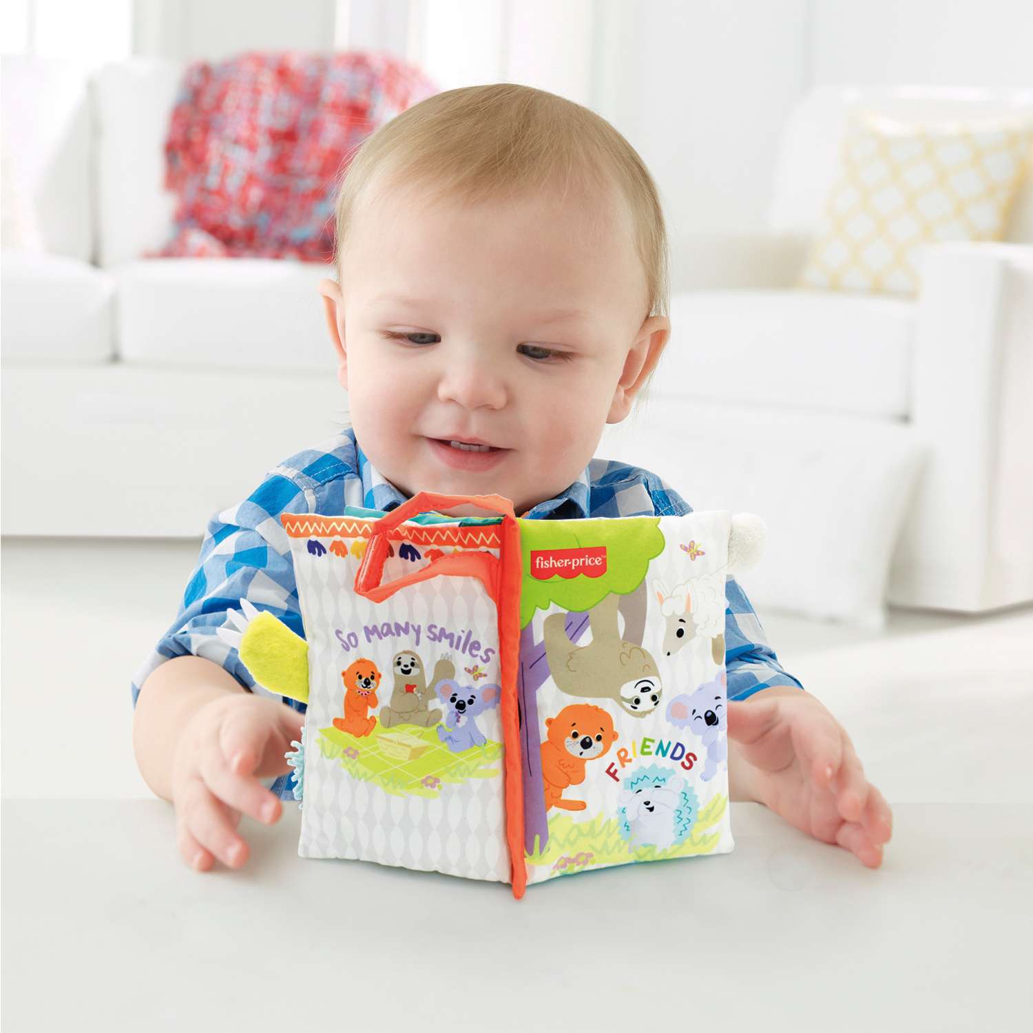 Книжка-игрушка Fisher Price тактильная с шуршалкой Друзья - фото 10