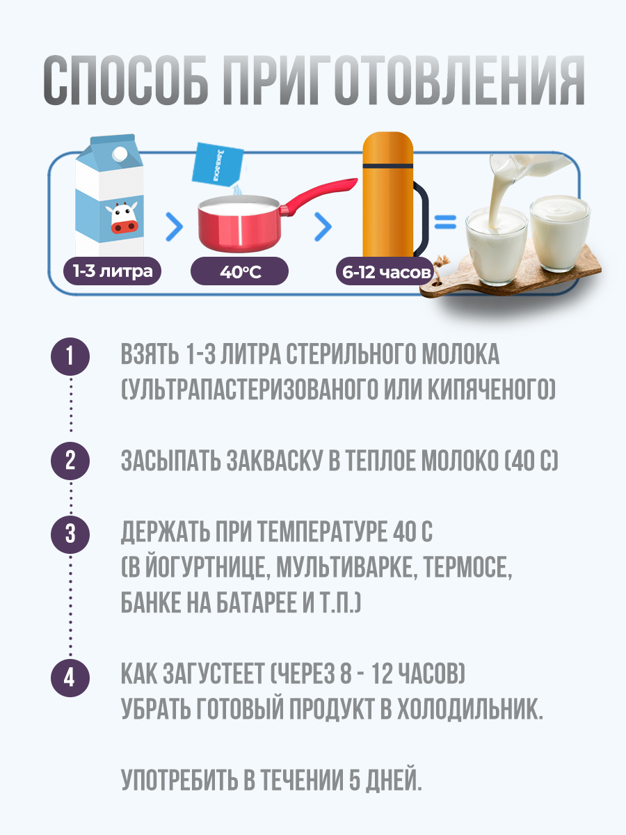 Закваска Полезная Партия простокваша 12 шт - фото 3