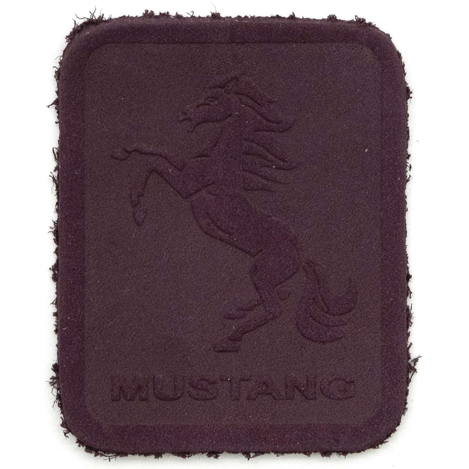 Термоаппликация Галерея нашивка заплатка Mustang 3.4х3.9см из замши для ремонта и украшения одежды темно-сиреневый - фото 1