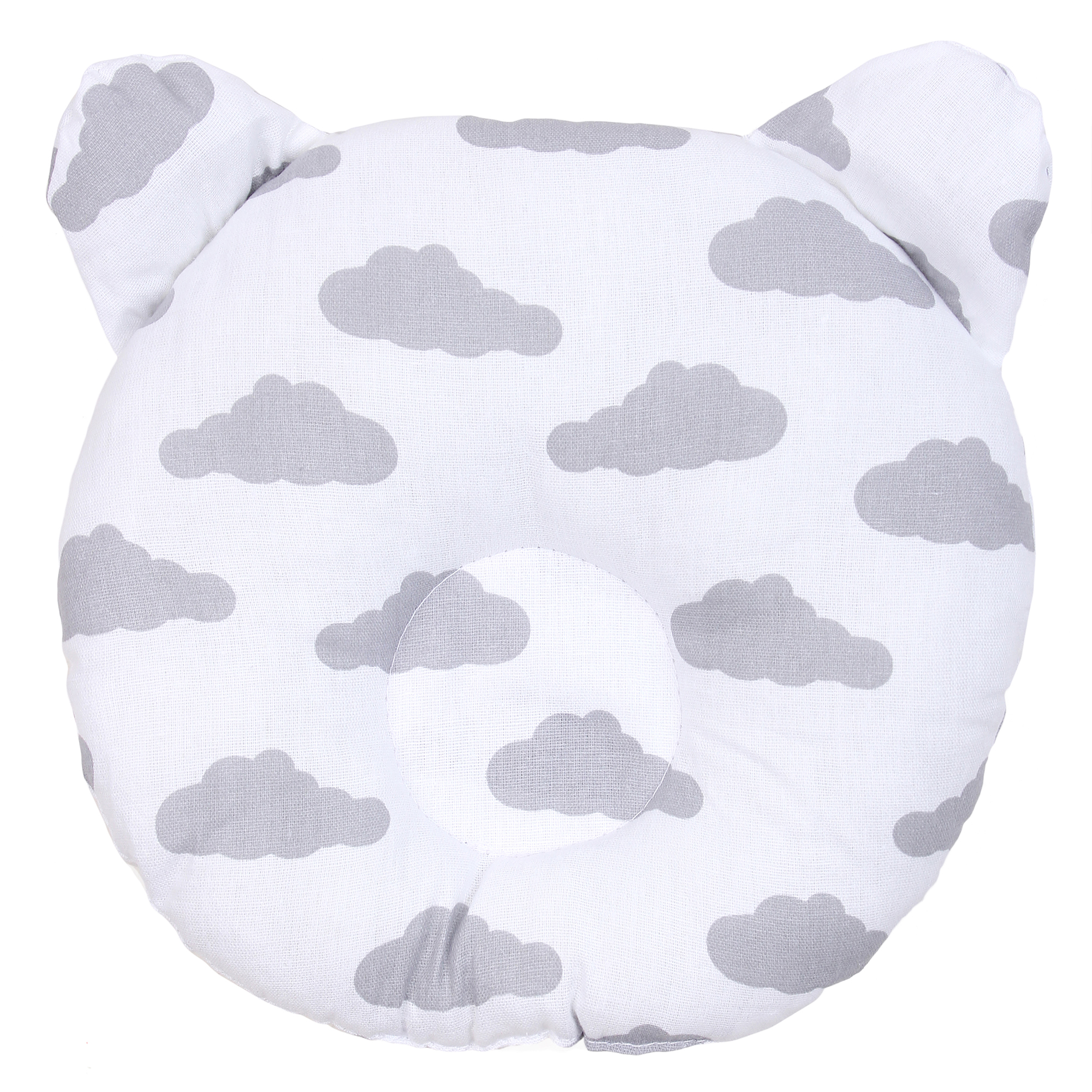 Подушка AmaroBaby анатомическая First Pillow Облака серый - фото 1