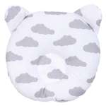 Подушка AmaroBaby анатомическая First Pillow Облака серый