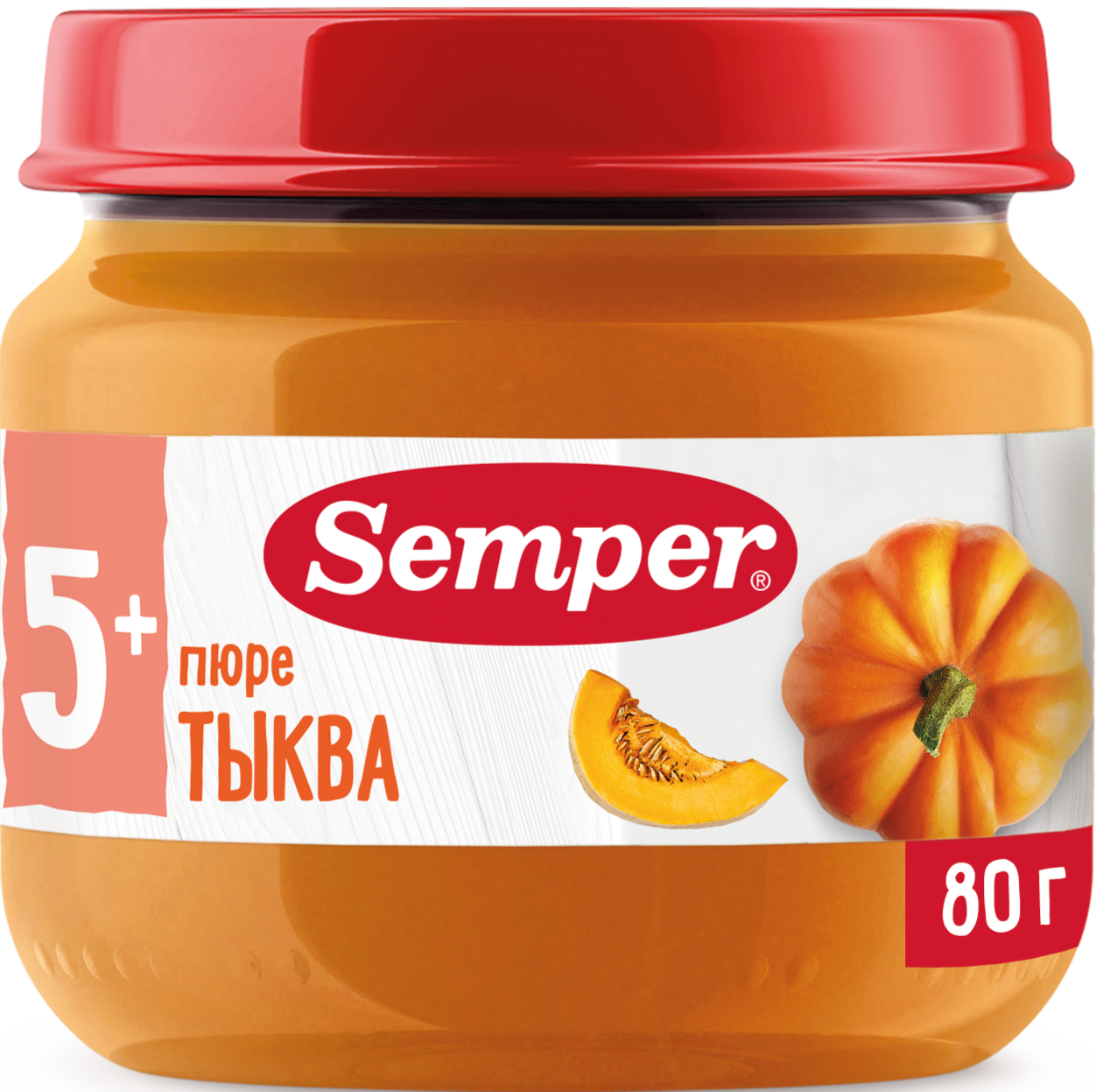 Пюре Semper тыква 80г с 5месяцев - фото 1