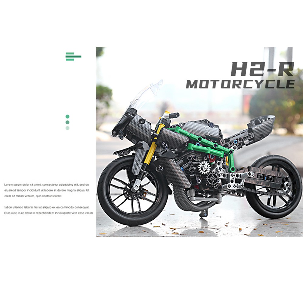 Конструктор Mould King Мотоцикл Kawasaki H2R. 639 деталей - фото 13