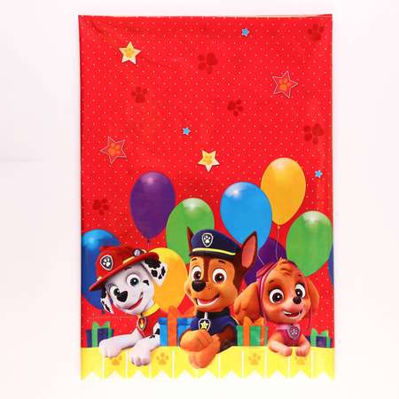 Скатерть одноразовая праздничная Paw Patrol 120х180 см 35 Щенячий патруль