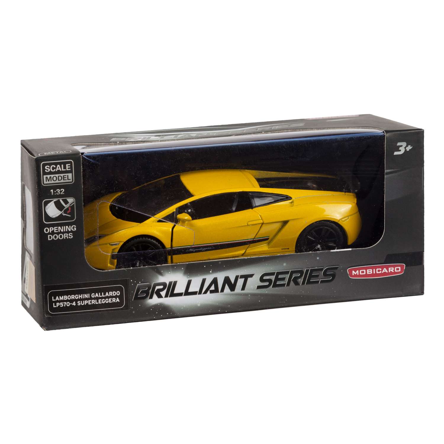 Машина Mobicaro Lamborghini Gallardo 1:32 Желтый металлик 544998Z(E) - фото 3