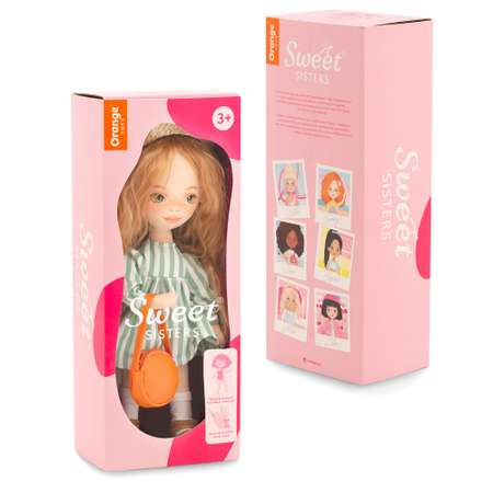 Каркасная мягкая кукла Orange Toys Sweet Sisters Sunny в полосатом платье 32см Серия Лето