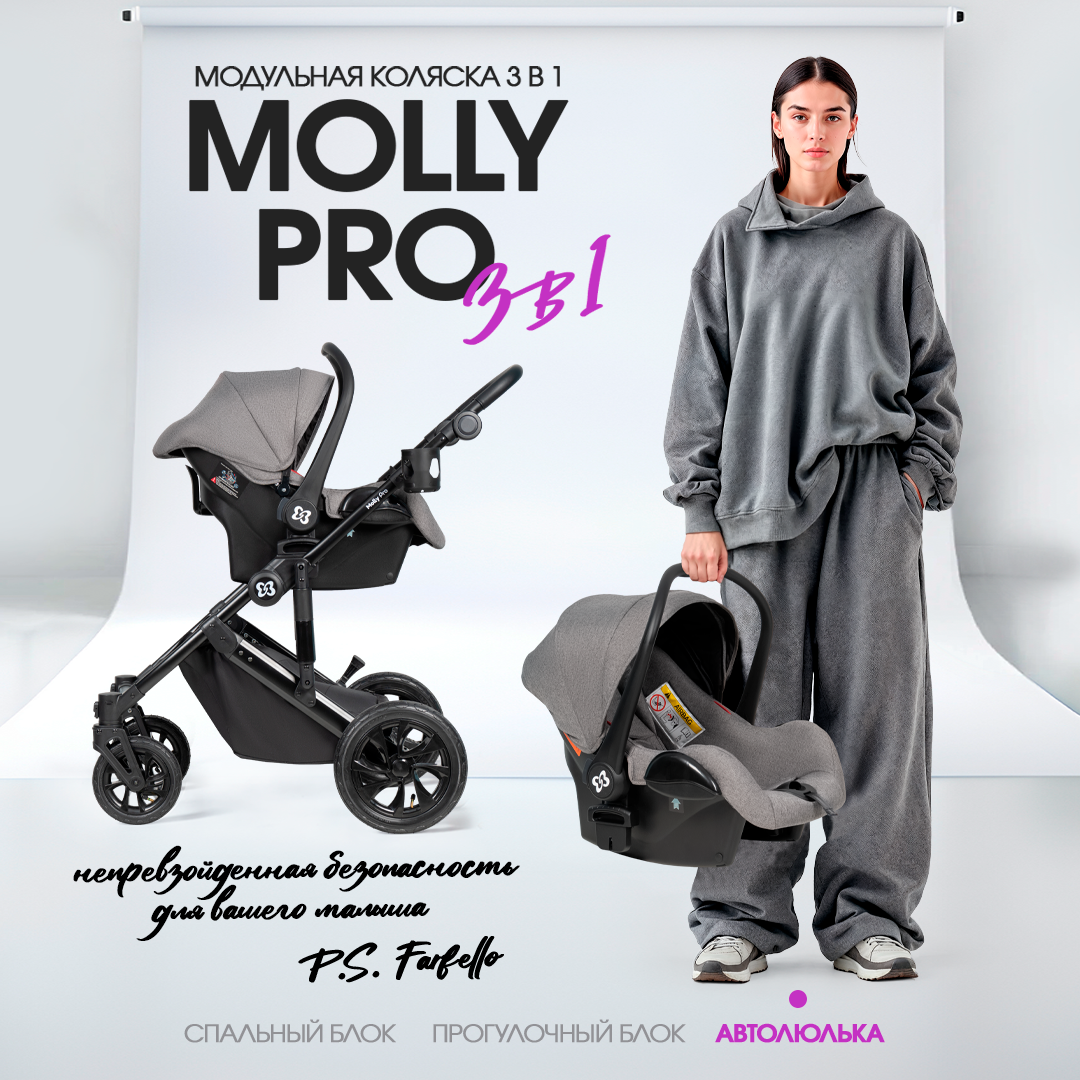 Коляска 3в1 Farfello Molly Pro - фото 3