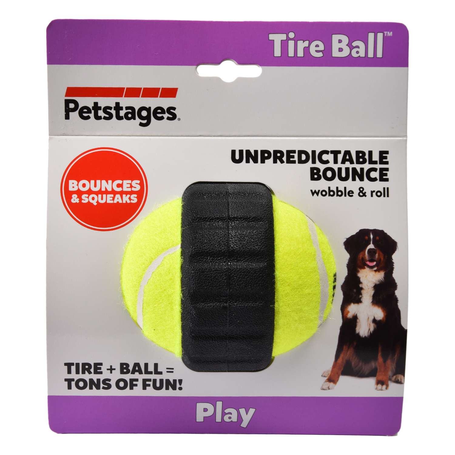 Игрушка для собак Petstages Теннисный мячик с шиной 067712 - фото 2