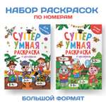 Раскраска Проф-Пресс Супер умная с примерами. Набор из 2 шт по 32 листа Для мальчиков+лучшие друзья