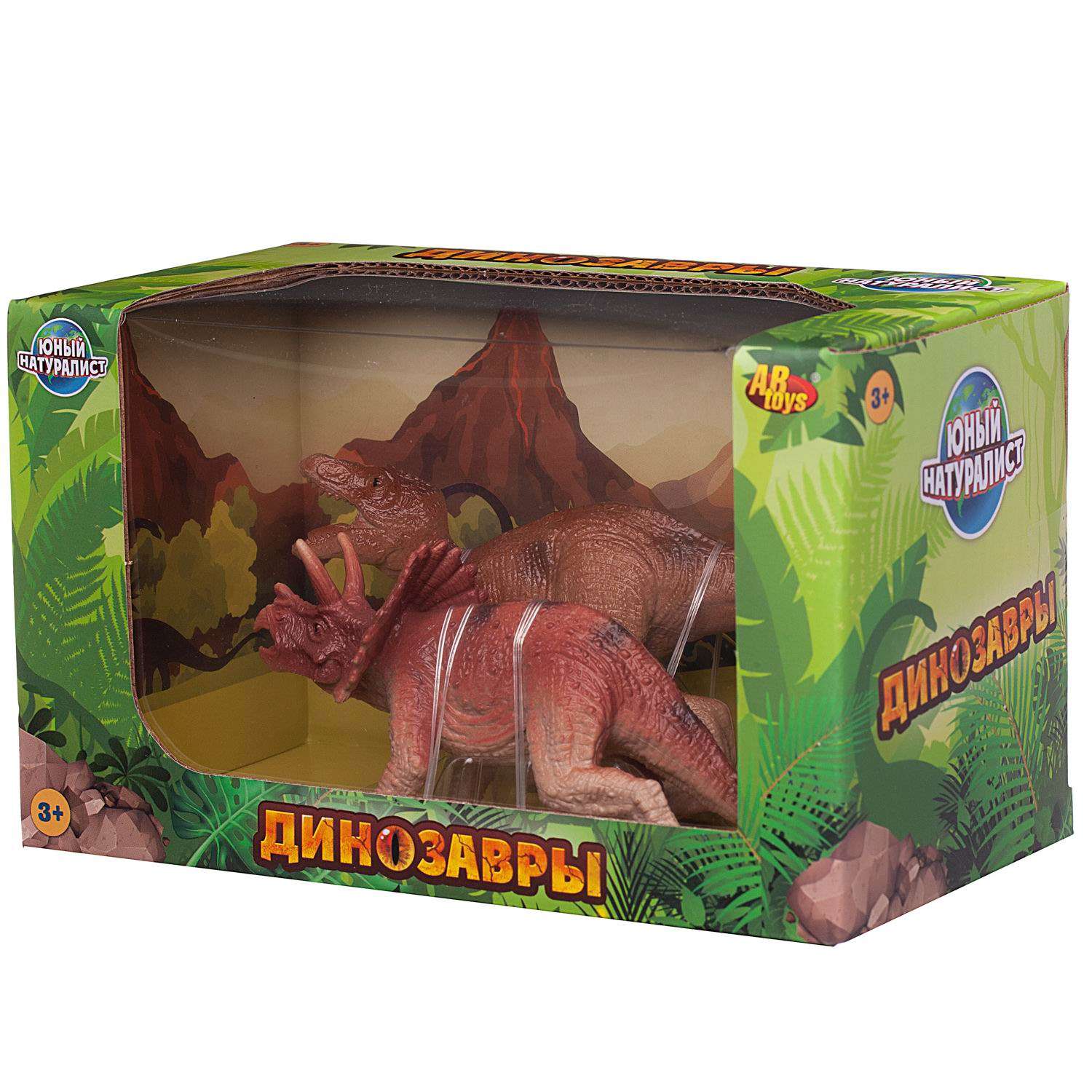 Игровой набор ABTOYS Юный натуралист Динозавры Трицератопс против Тираннозавра - фото 2