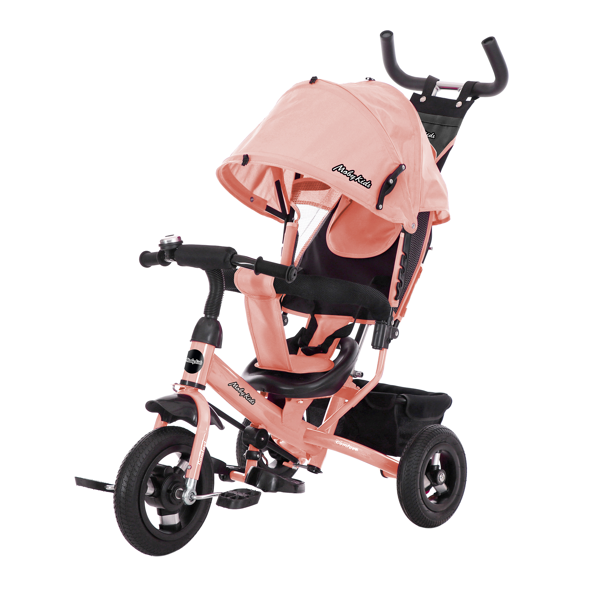 Велосипед трехколесный Moby Kids Comfort 10x8 AIR розовый - фото 1