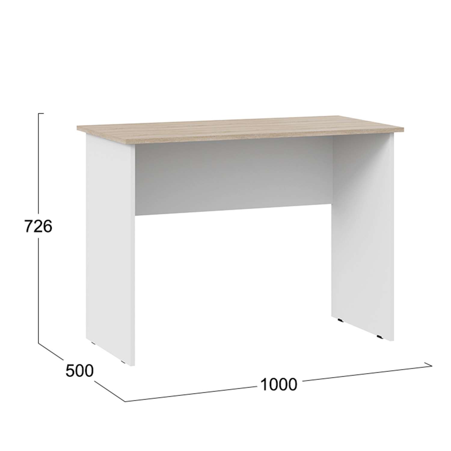 Стол письменный Мебель ТриЯ Дуб Сонома/Белый Ясень Тип 14 1000 - фото 3
