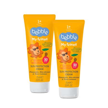 Крем солнцезащитный Bebble My Friend SPF 50 для детей 75 мл 1+1