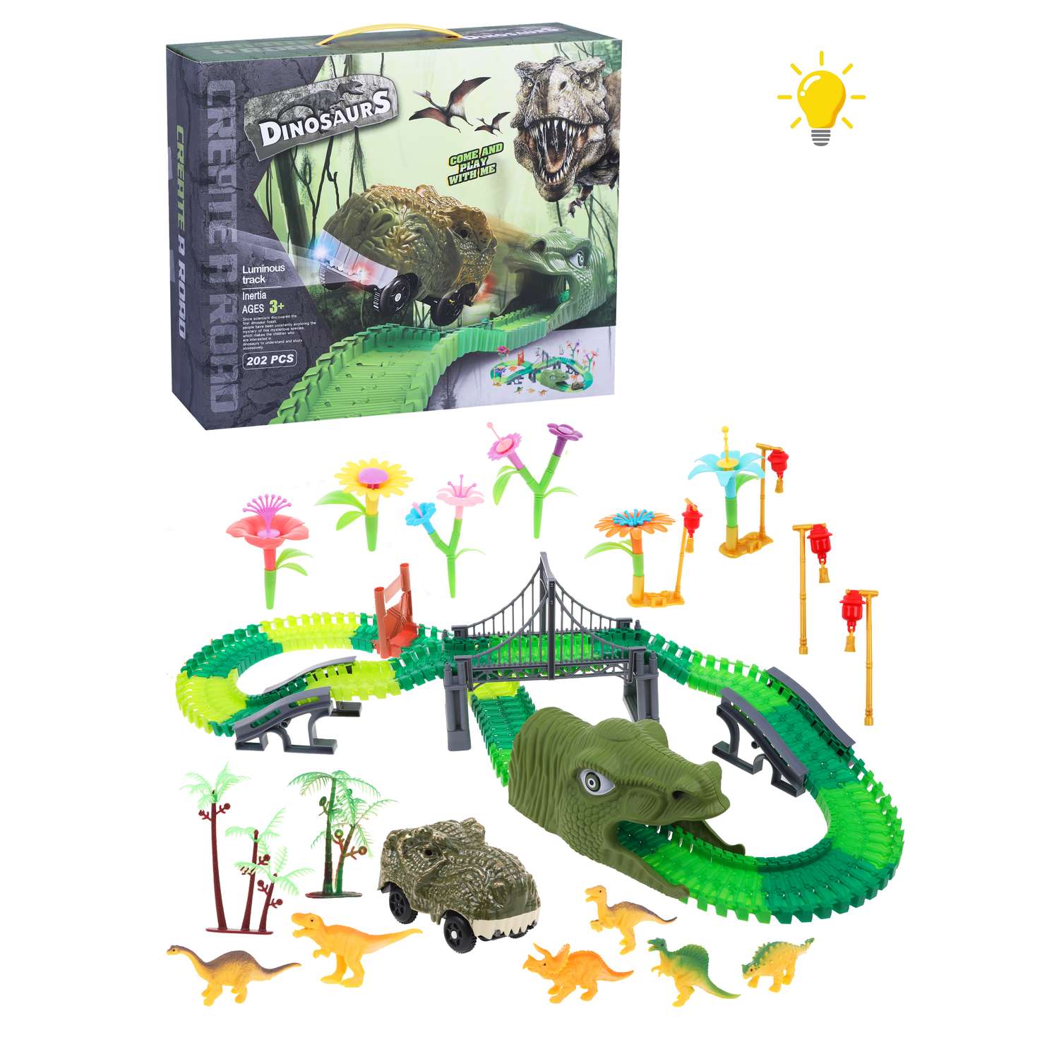 Игровой набор Автотрек Наша Игрушка для мальчиков с динозаврами 651725 - фото 1