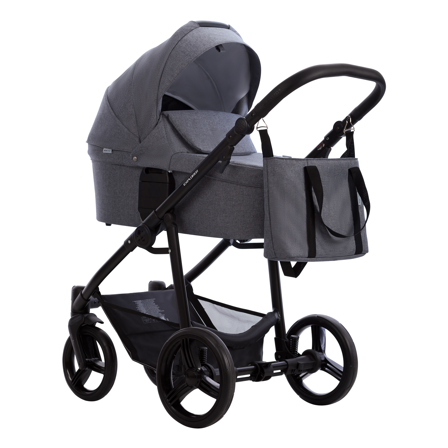 Коляска 2в1 Bebetto Explorer Air Lux шасси Черное LJ195 - фото 1