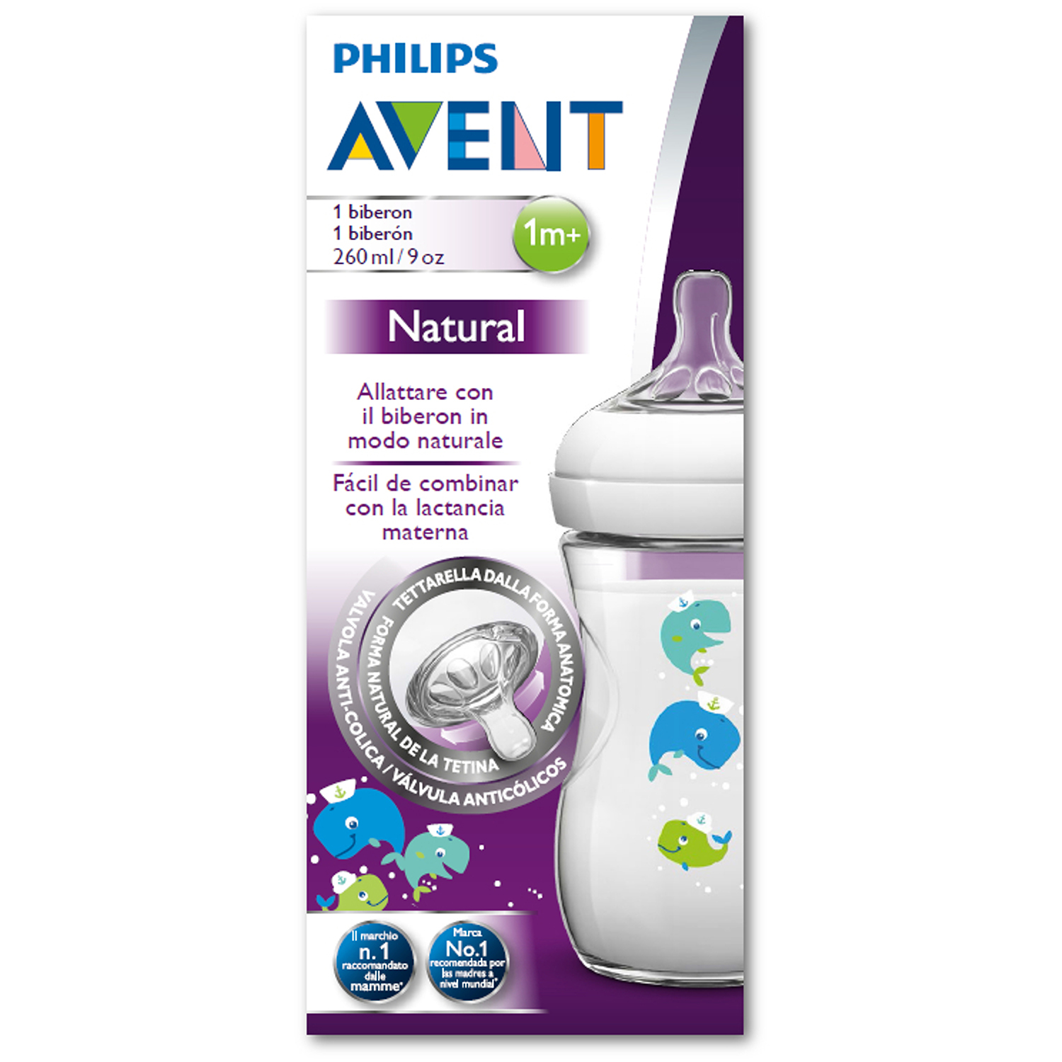 Бутылочка Philips Avent Natural 0 мес+ 260 мл SCF627/25 - фото 3