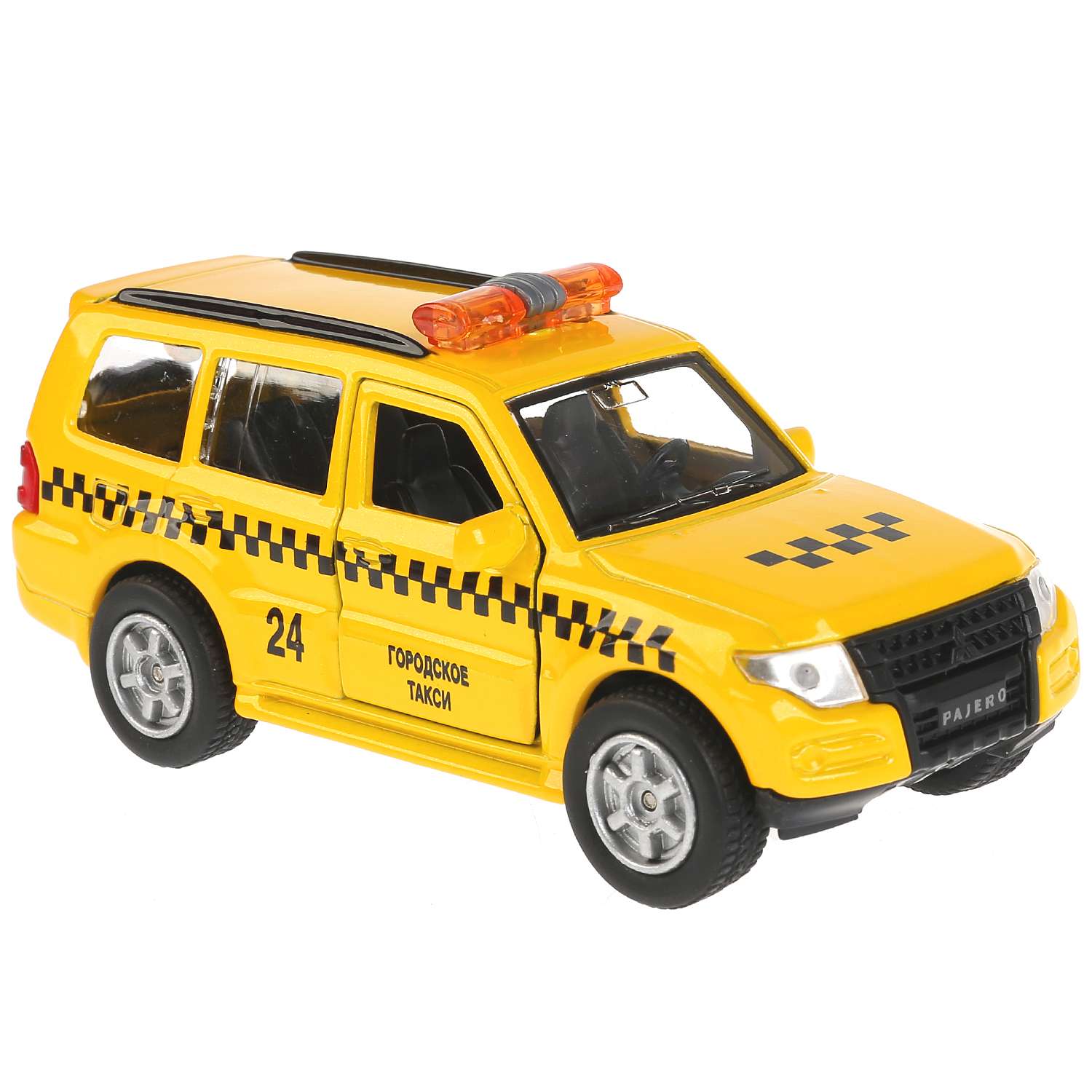 Машина Технопарк Mitsubishi Pajero Такси инерционная 256365 256365 - фото 1