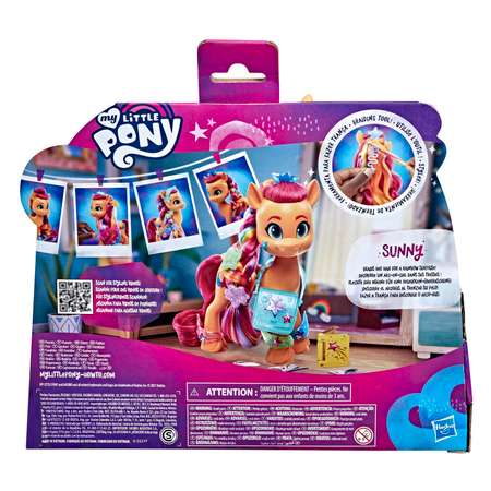 Игрушка My Little Pony Пони фильм Радужные волосы Санни F17945L0