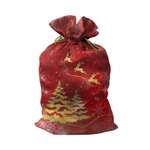 Мешок для подарков sfer.tex Деда Мороза 40х58 см Новогодний лес красный