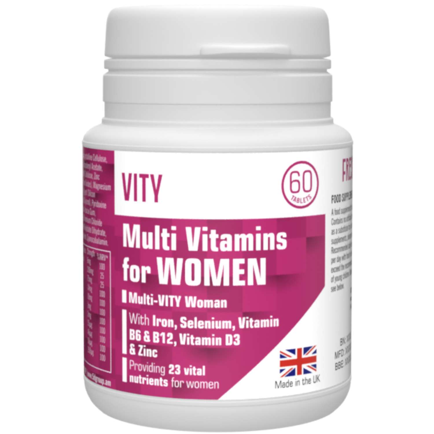 БАД VITY Мультивитамины для женщин Мульти-ВИТИ ВУМЕН таблетки Великобритания - фото 1