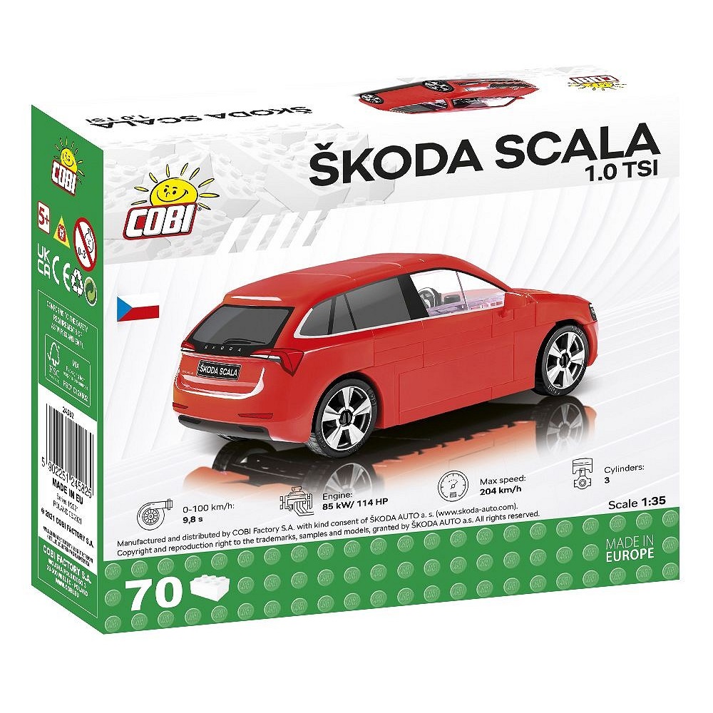 Конструктор COBI Автомобиль Škoda Scala 1 0 TSI 70 деталей - фото 2