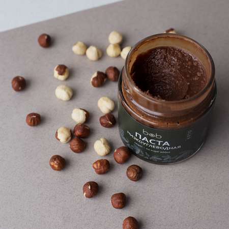 Паста Боб Низкоуглеводная шоколадно-фундучная без сахара