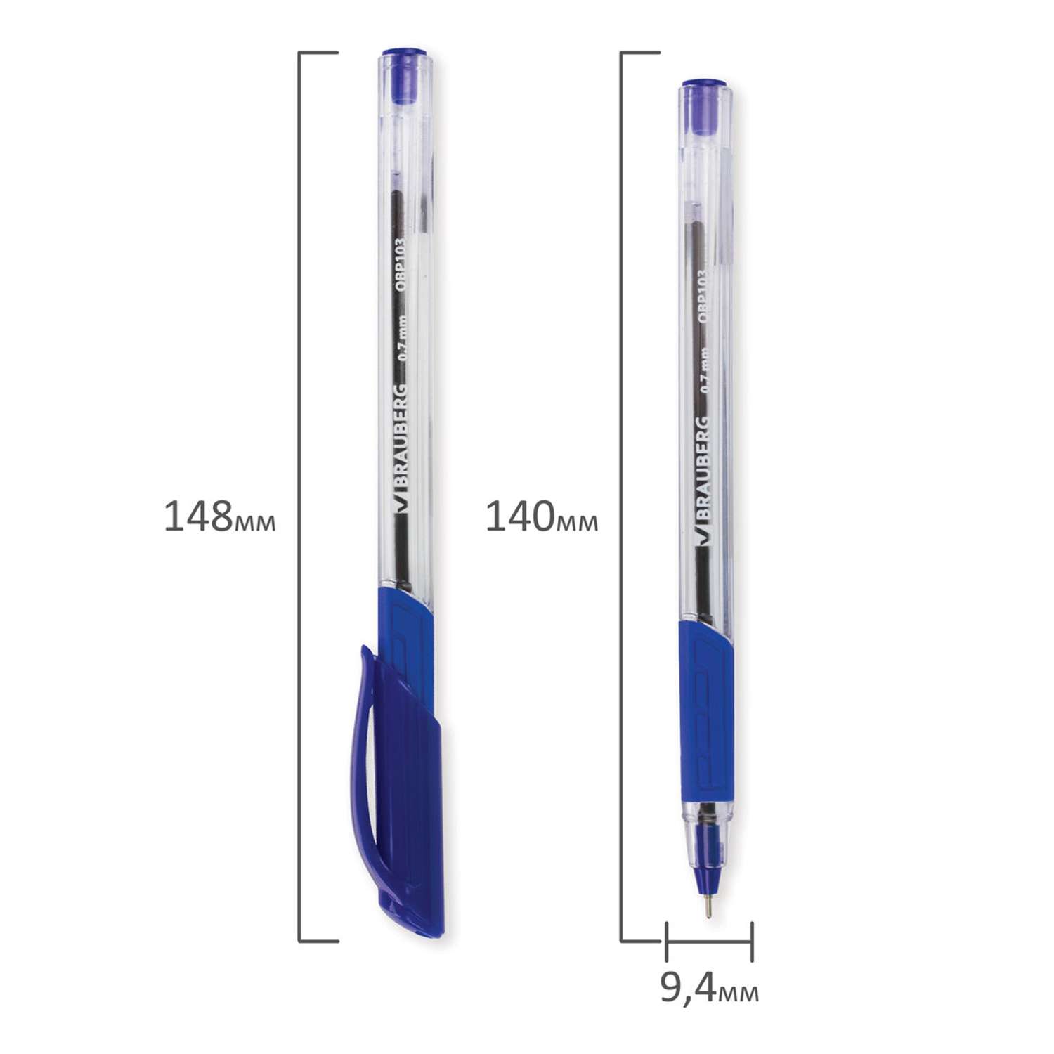 Ручка шариковая Brauberg Extra Glide GT 12шт синяя масляная - фото 14