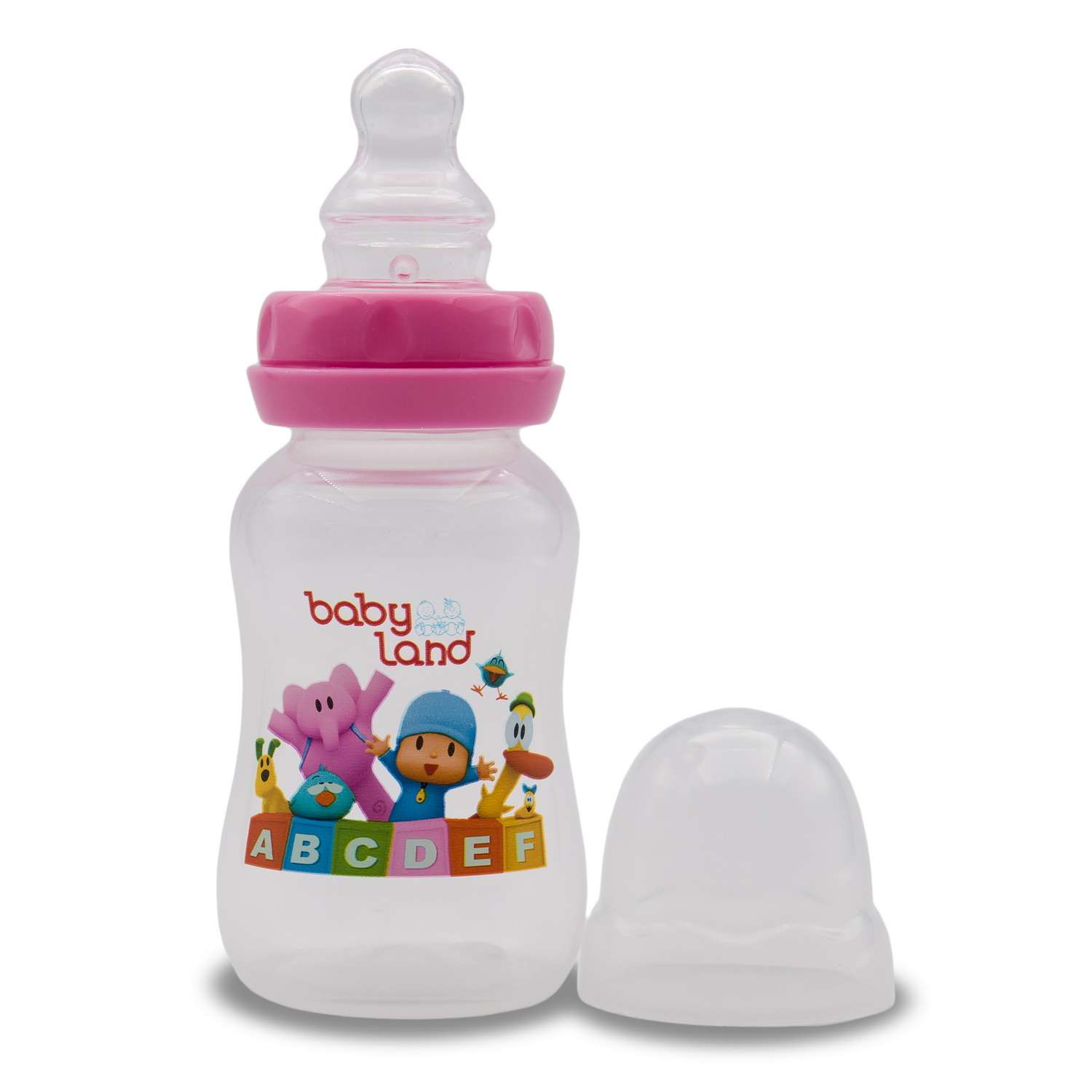Бутылочка Baby Land 150мл с силиконовой анатомической соской Air System розовый - фото 1