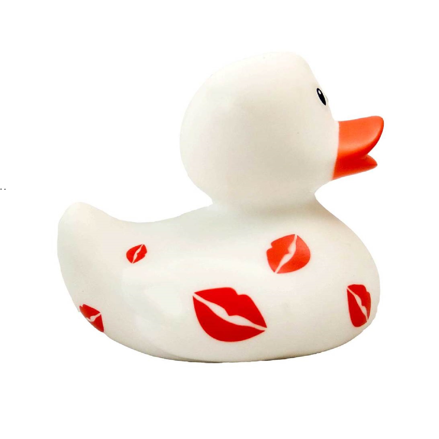 Игрушка Funny ducks для ванной Белая уточка с поцелуями 1995 - фото 3