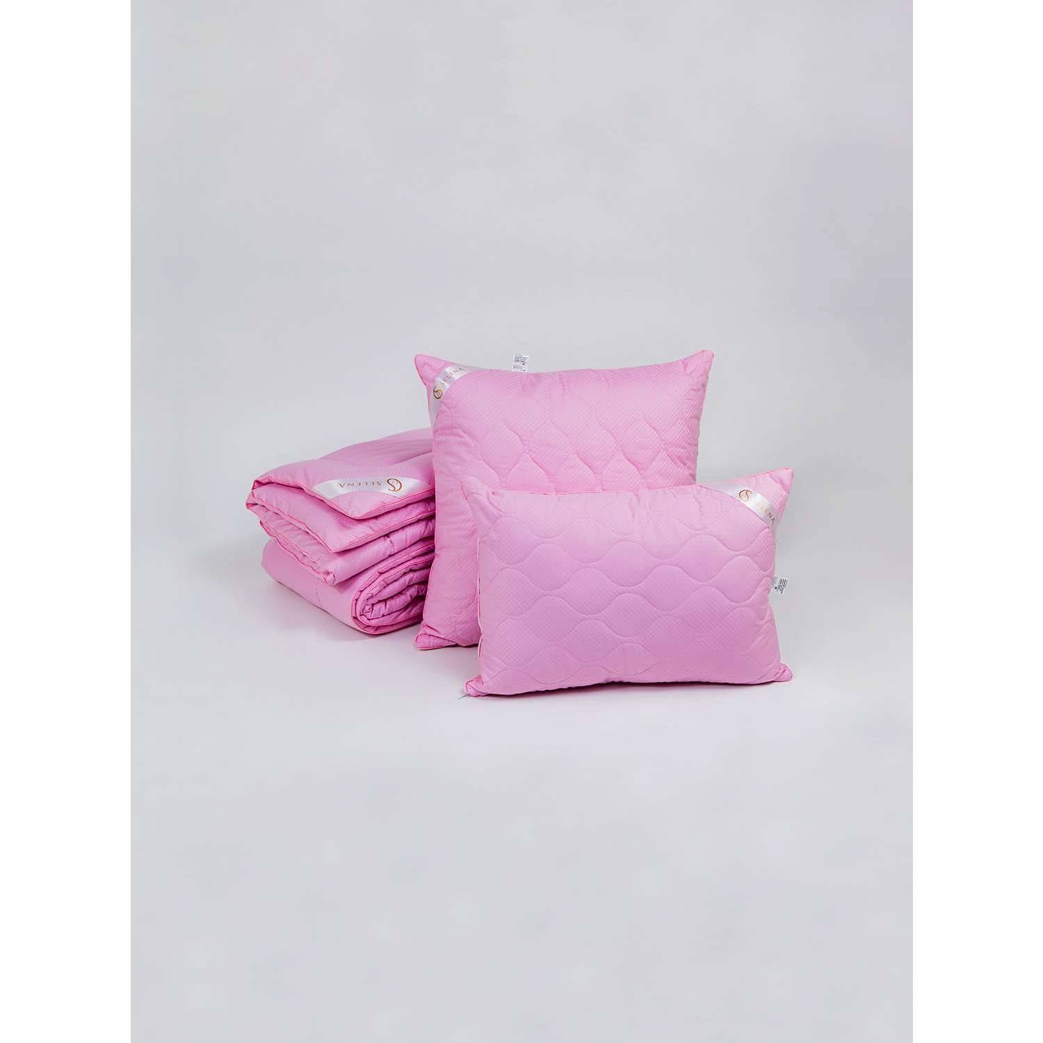 Подушка Selena стеганая 70х70 см EL AMOR ROSE LIFE розовый сатин лебяжий пух - фото 10