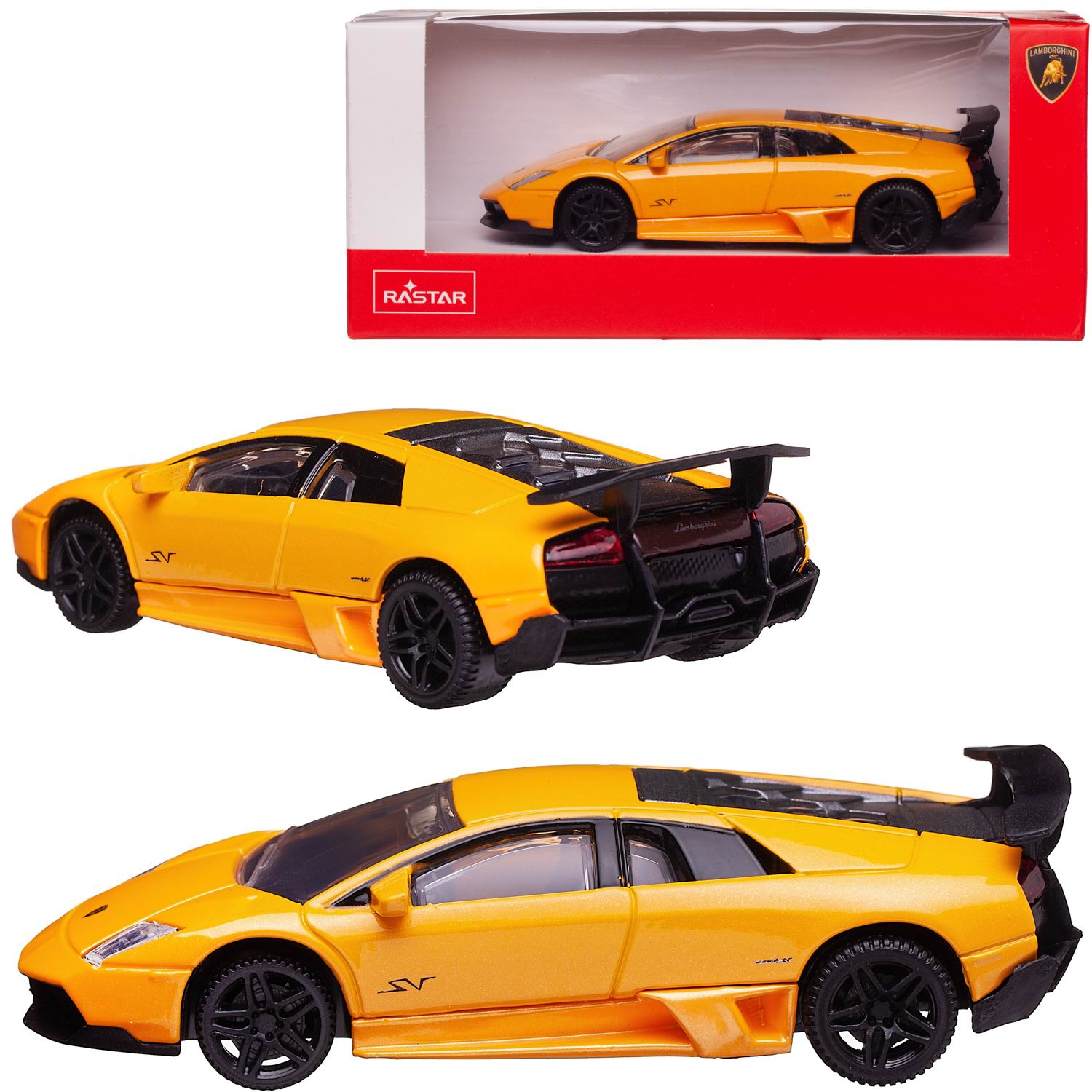 Автомобиль Rastar Lamborghini 1:43 без механизмов желтый 39500Y - фото 3