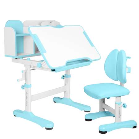 Комплект парта + стул Anatomica Umka голубой