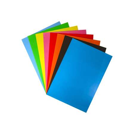 Бумага цветная Каляка-Маляка односторонняя А4 8 листов 8 цветов мелованная 60г/м2 3 шт