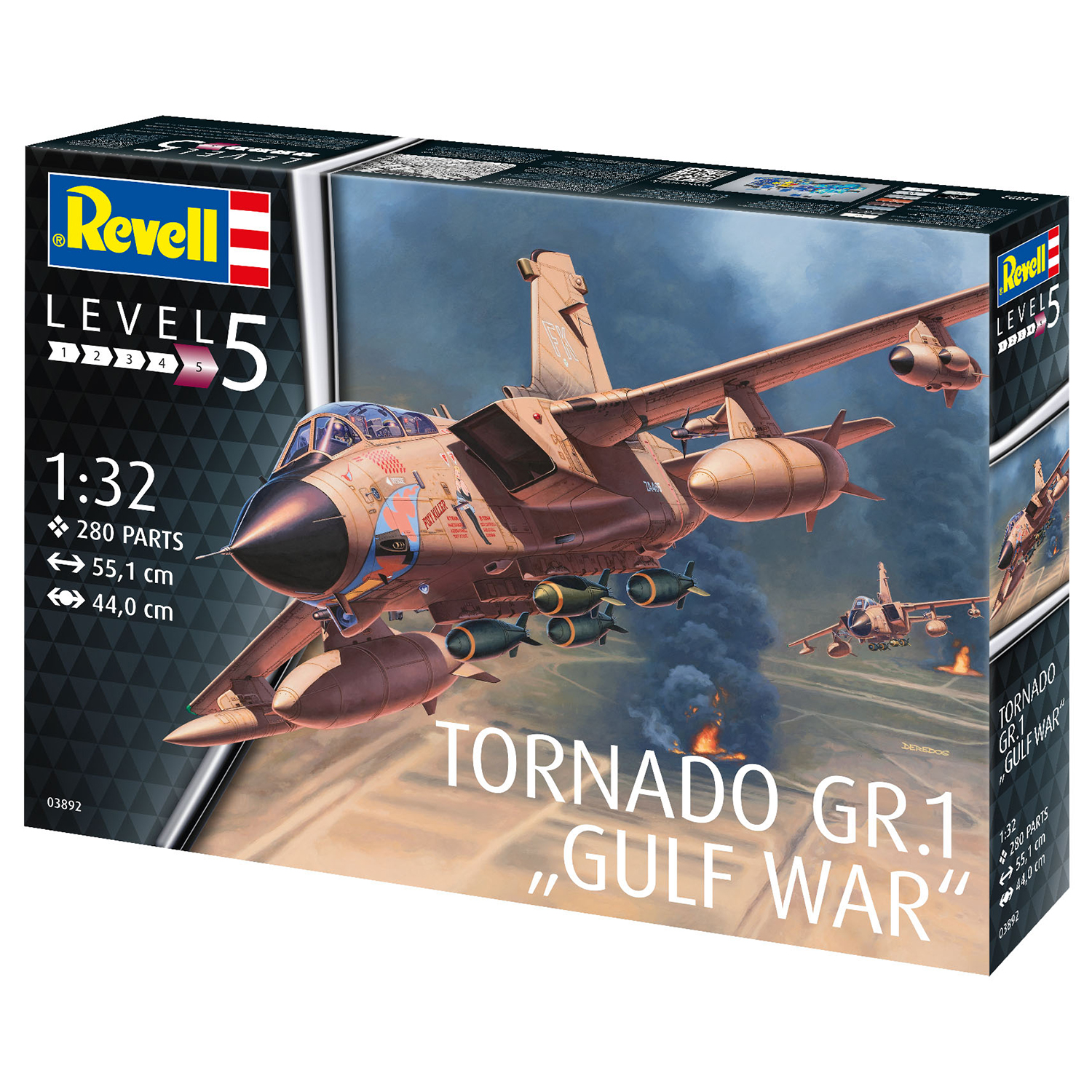 Сборная модель Revell Истребитель-бомбардировщик Tornado GR Mk 1 RAF Gulf War 03892 - фото 3