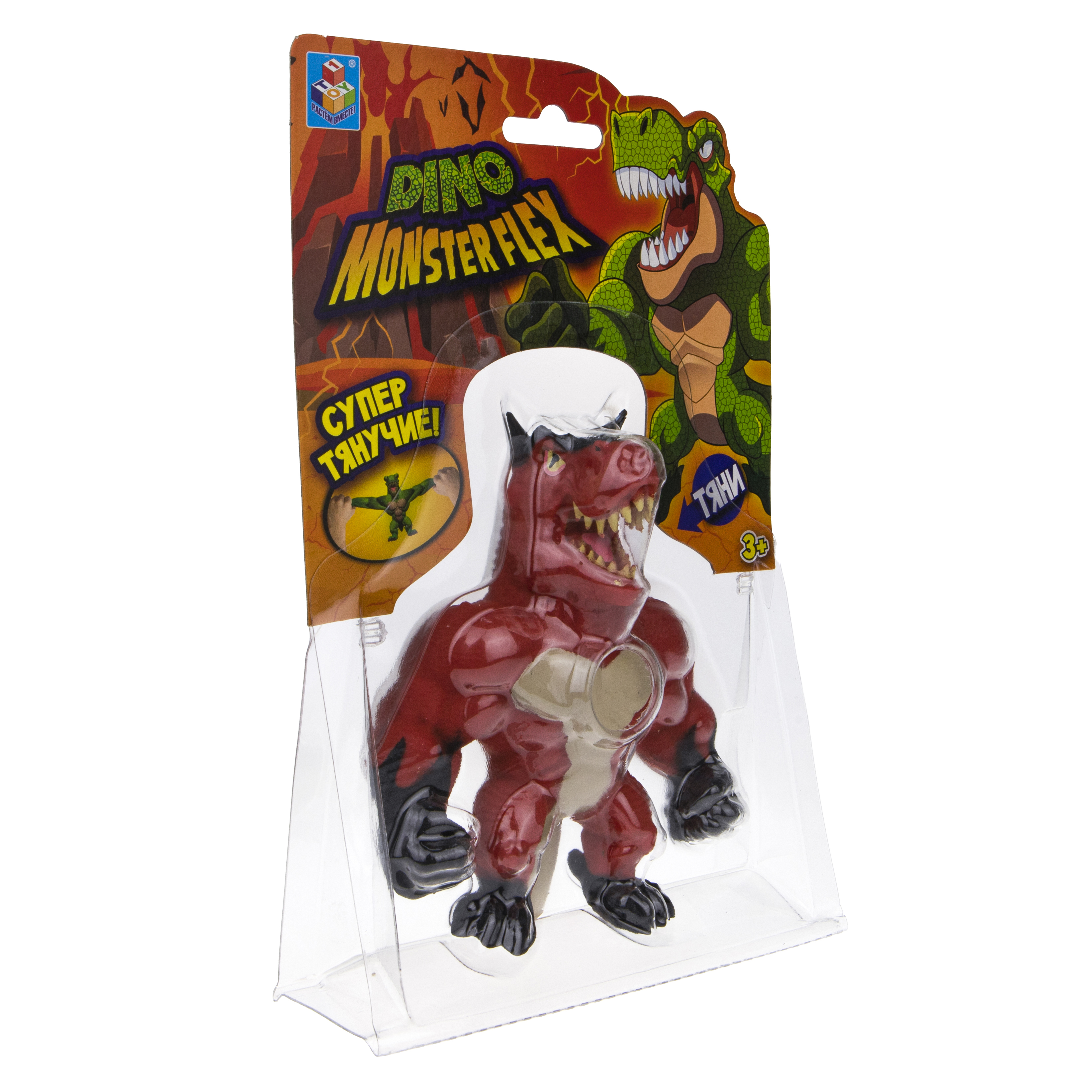 Игрушка-тягун 1Toy Monster Flex Dino Тауро Т22691-1 - фото 4