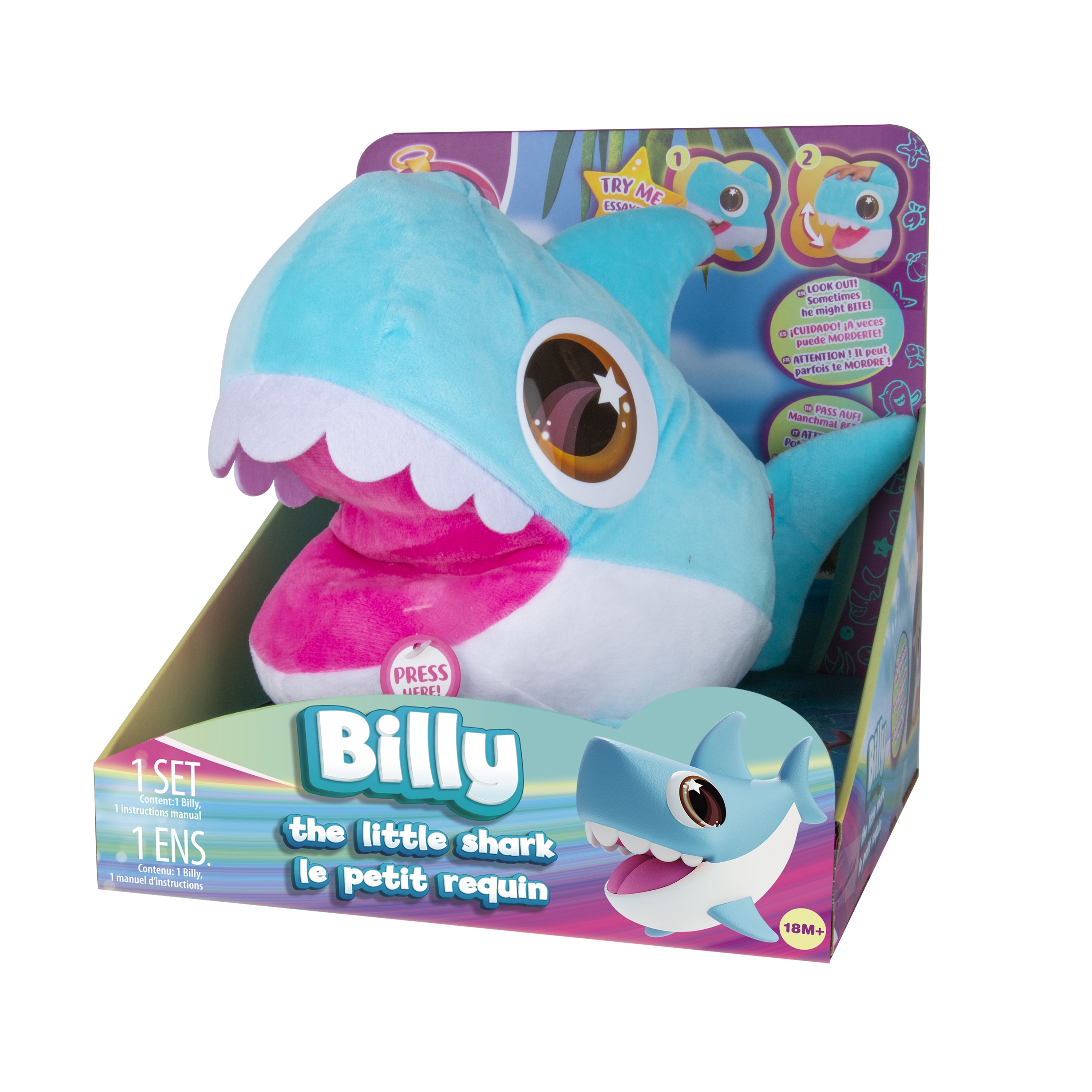 Игрушка мягкая IMC Toys Акула Billy 92129 - фото 2