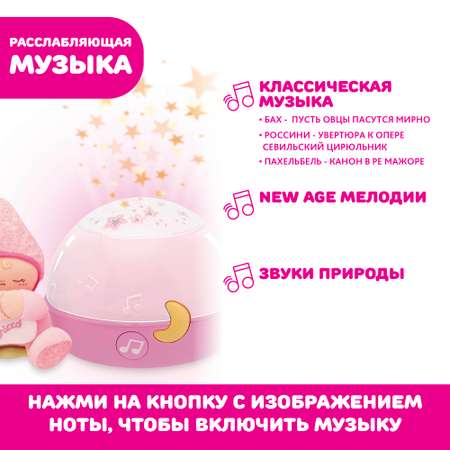 Проектор CHICCO Ночник Первые грезы розовый