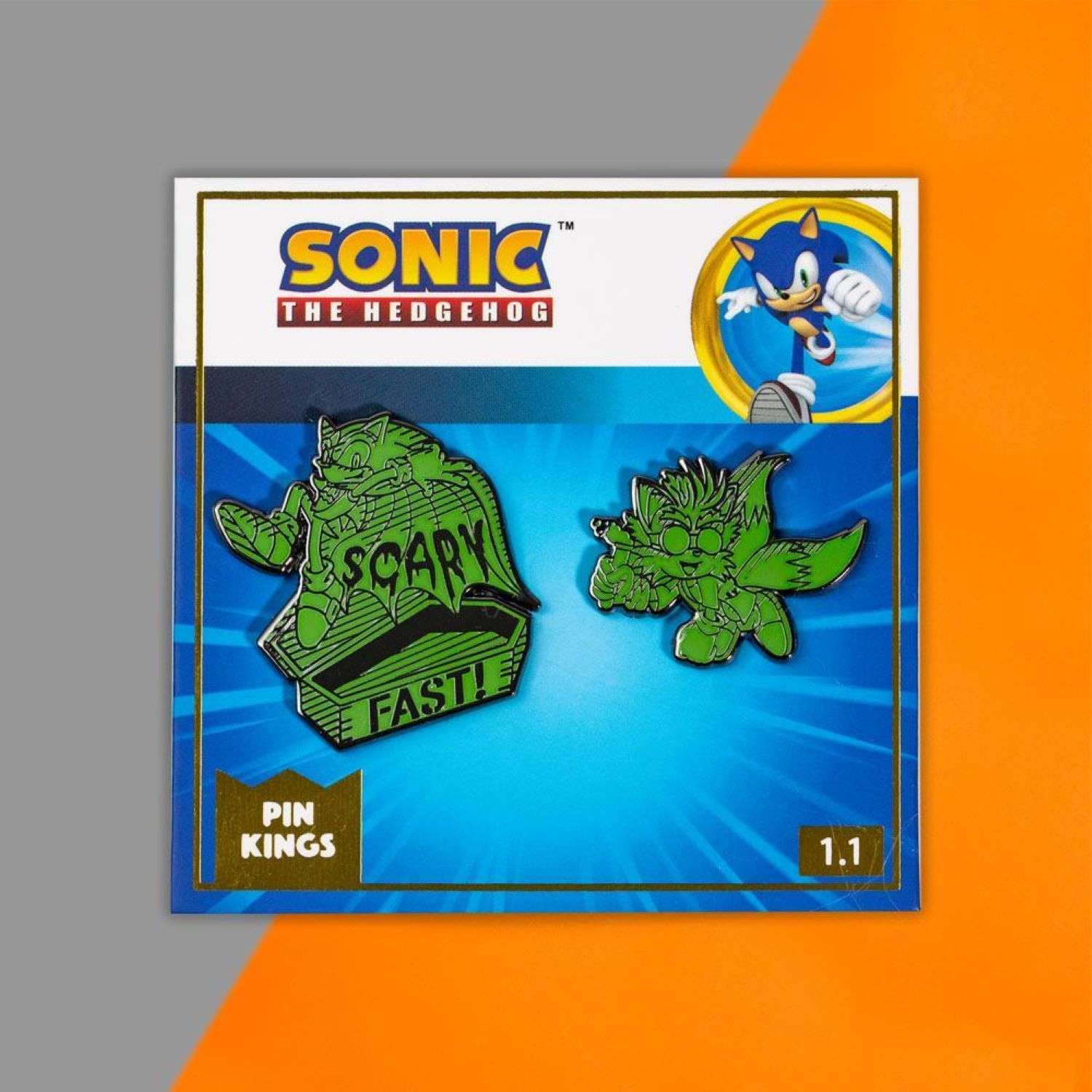 Набор значков Sonic The Hedgehog Dark Halloween 2 шт – Соник и Тейлз  - фото 4