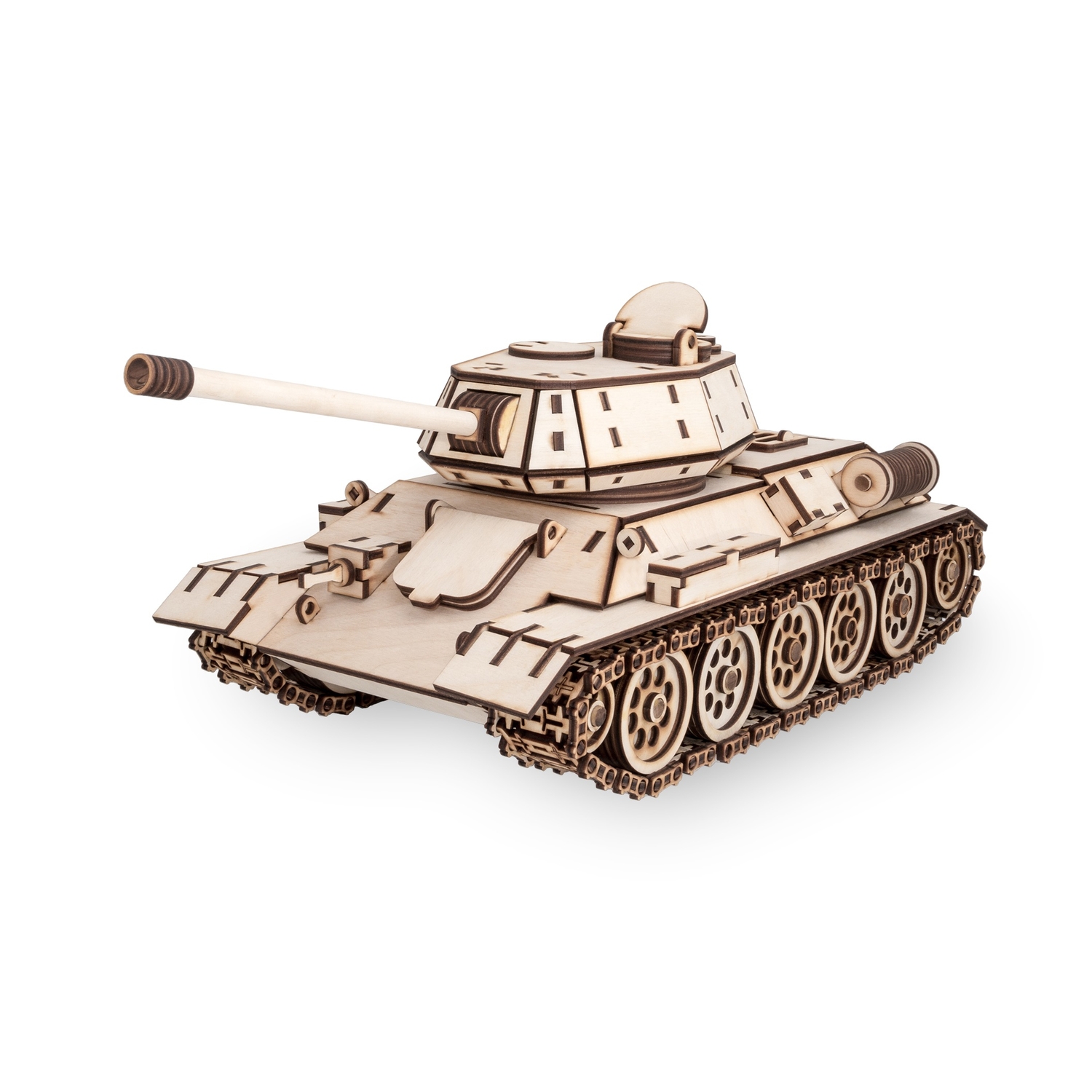 Конструктор Eco Wood Art (EWA) Большой Танк T-34-76