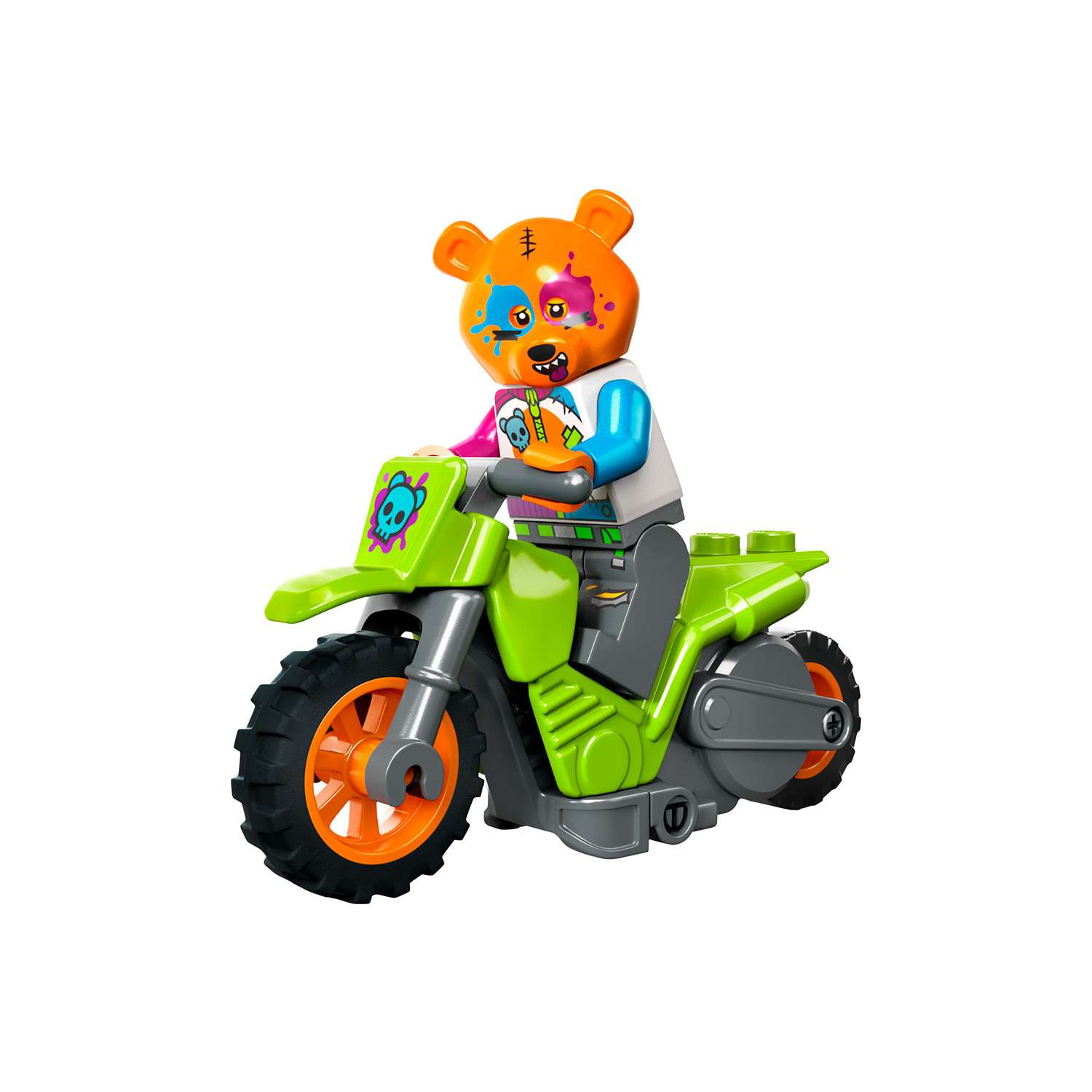 Конструктор детский LEGO City Stuntz Трюковый мотоцикл медведь 60356 - фото 2