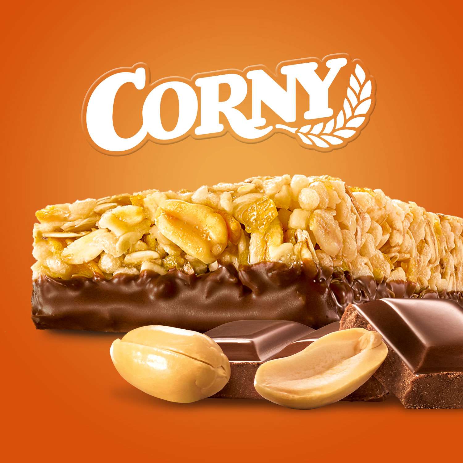 Батончик шоколадный CORNY с арахисом 50г - фото 2