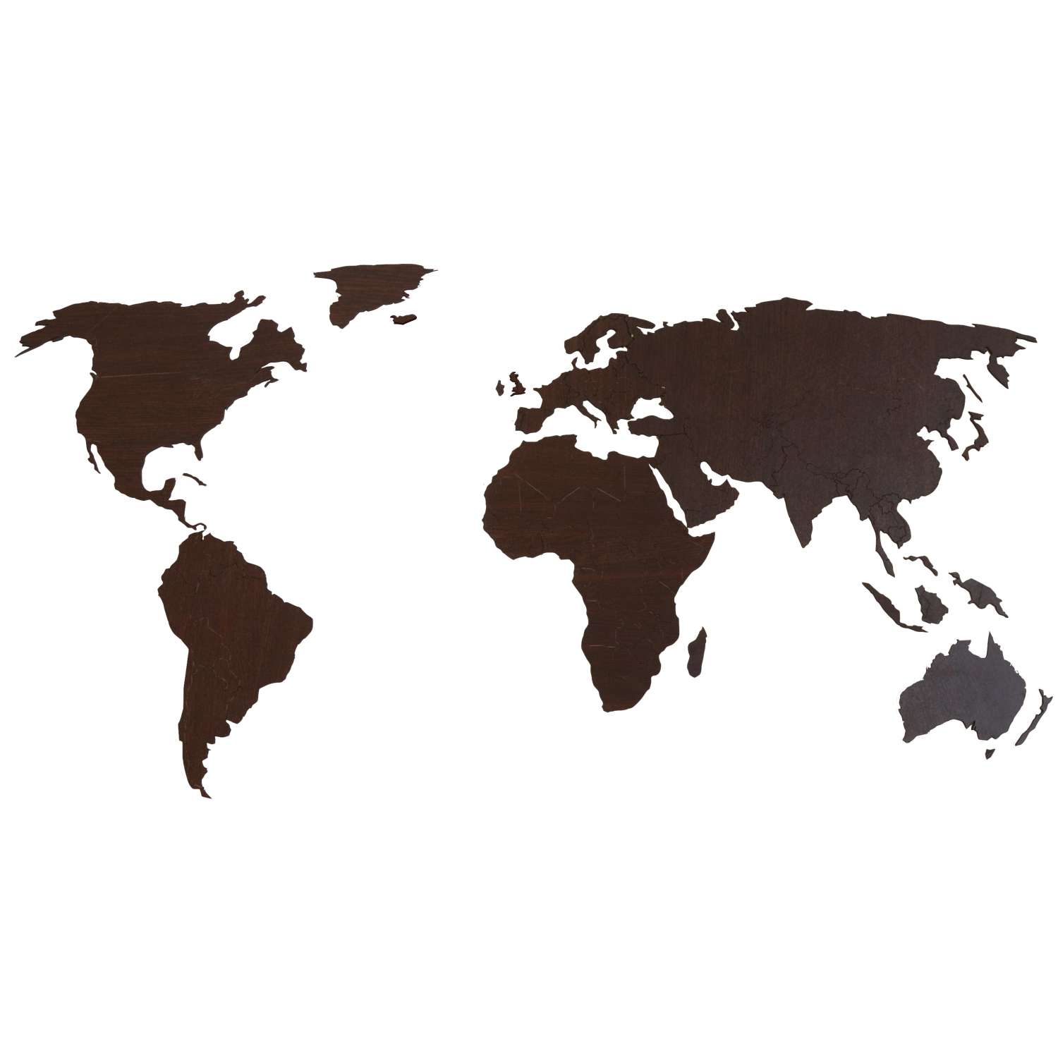 Карта мира настенная Afi Design деревянная 80х40 см орех - фото 1