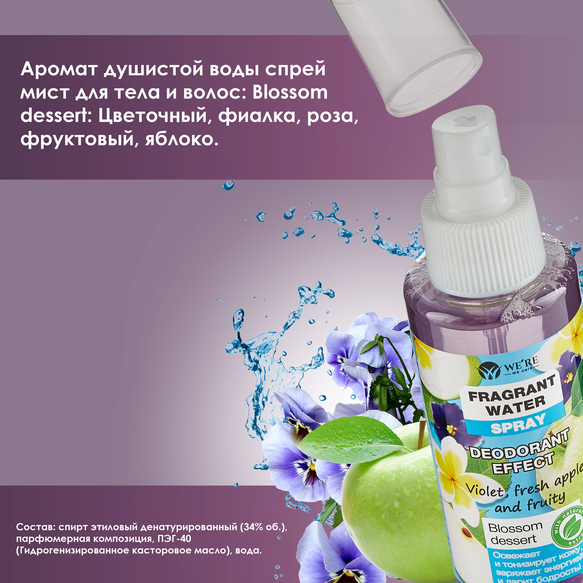 Набор WERE we care Душистая вода Blossom dessert Ice mint - фото 8