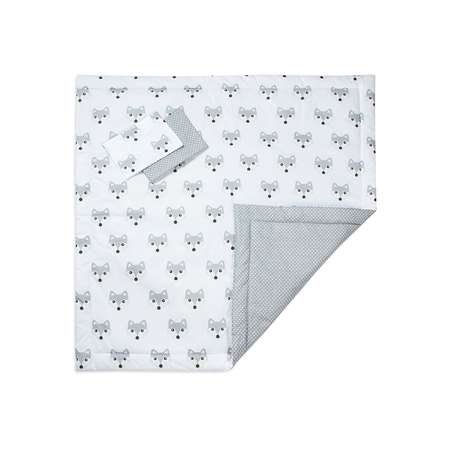 Конверт-одеяло Чудо-чадо для новорожденного на выписку Времена года лисички/серый