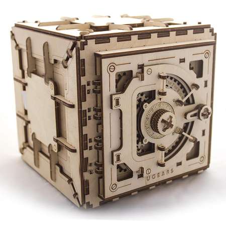 Сборная деревянная модель UGEARS Сейф 3D-пазл механический конструктор