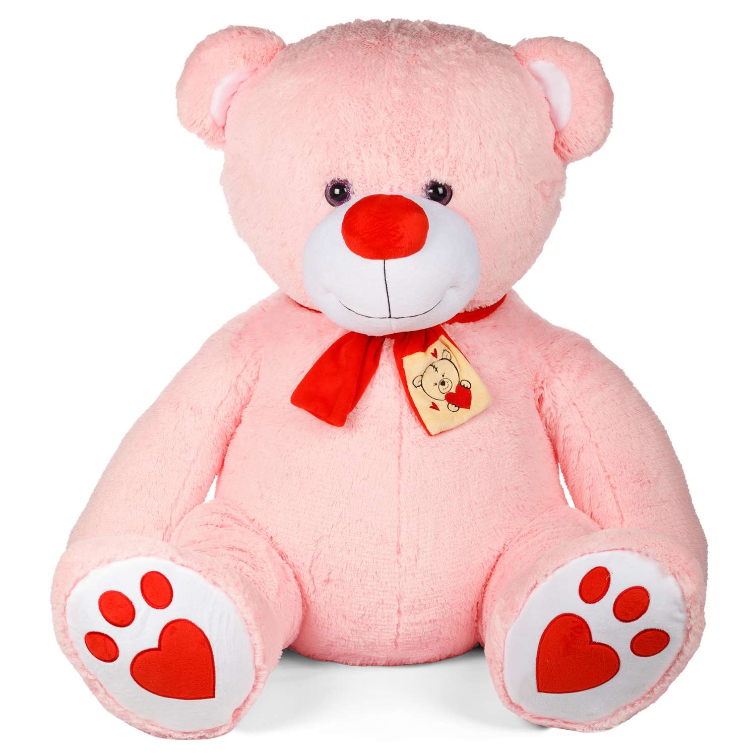Мягкая игрушка Тутси Медведь Лапочкин игольчатый 100 см розовый - фото 1