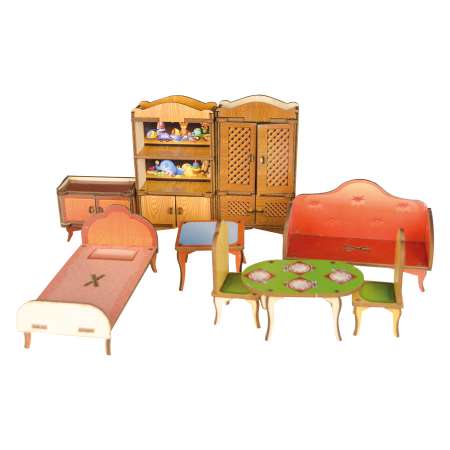 Дом для кукол Arvada Уют с мебелью